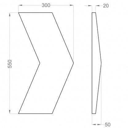 FLUFFO SOFT Chevron 3D Acoustic Panel - Muffle Acoustics Limited