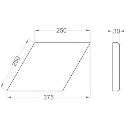 FLUFFO SOFT EDGE Diamond Acoustic Panel - Muffle Acoustics Limited