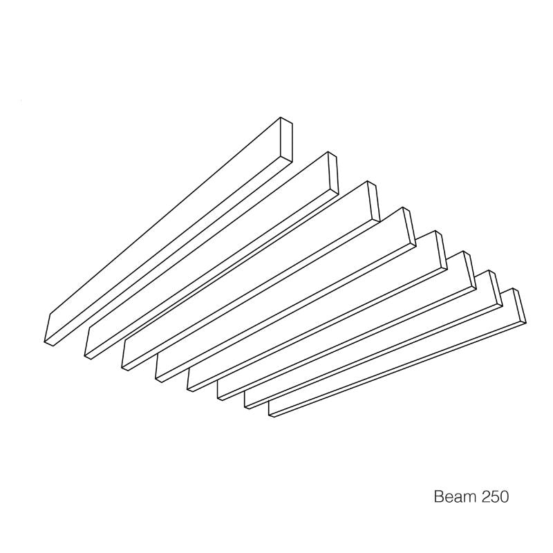 Deflector acústico para techo Autex Frontier™ Beam (se vende en paquetes)