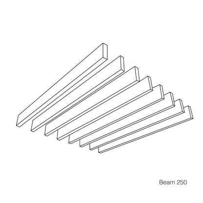 Deflector acústico para techo Autex Frontier™ Beam (se vende en paquetes)