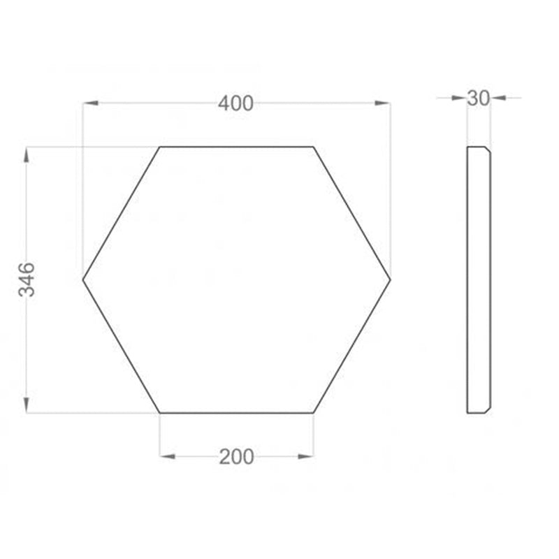  - FLUFFO SOFT EDGE Hexa Acoustic Panel - Muffle Acoustics Limited 