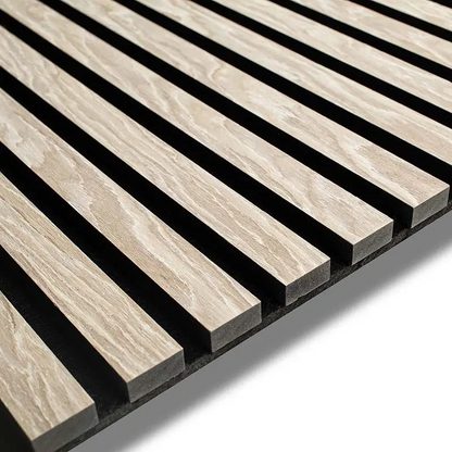  - MuffleTimber | Acoustic Slat Wood Wall Panel - Siberian Oak (Black Felt) - Muffle Acoustics Limited 