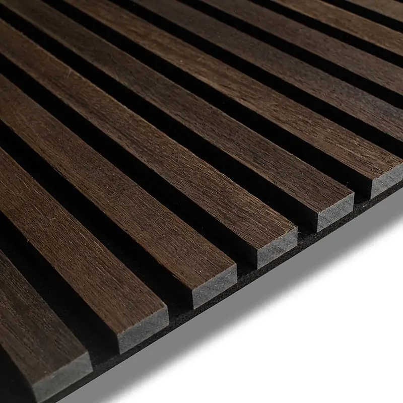  - MuffleTimber | Acoustic Slat Wood Wall Panel - Smoked Oak (Black Felt) - Muffle Acoustics Limited 