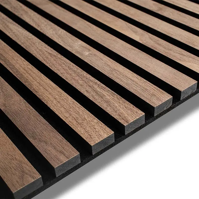  - MuffleTimber | Acoustic Slat Wood Wall Panel -  Walnut (Black Felt) - Muffle Acoustics Limited 