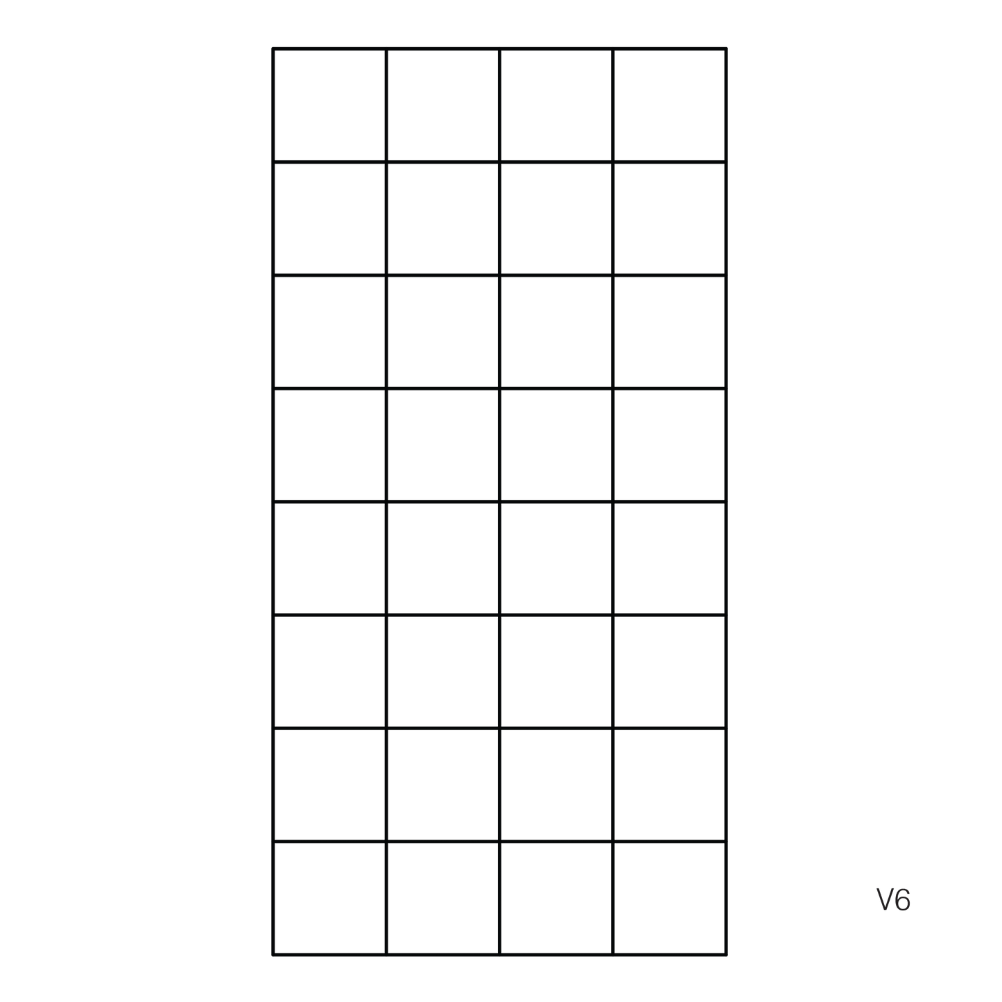 v6 cutting pattern