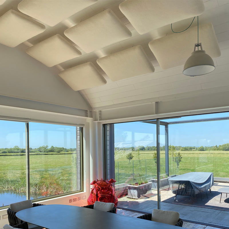 Woolly Shepherd Suspended Rectangle Acoustic Ceiling Absorbers - Muffle Acoustics Limited