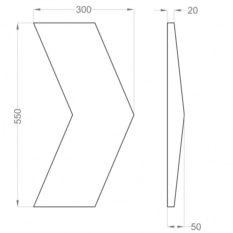  - FLUFFO SOFT Chevron 3D Acoustic Panel - Muffle Acoustics Limited 