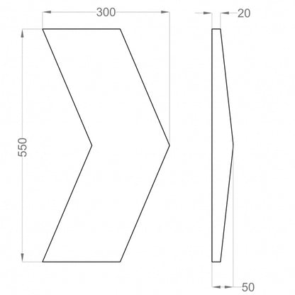  - FLUFFO SOFT Chevron 3D Acoustic Panel - Muffle Acoustics Limited 